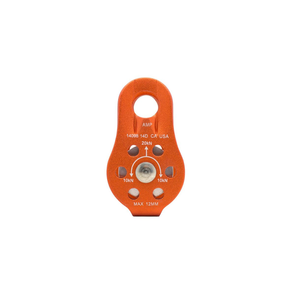 Fixed Side Plate Aluminum Pulley - 20kN Breaking Strength - For Hauling & Towing